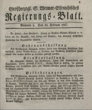 Nr. 2 : 20. Febraur 1827