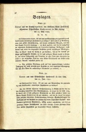 Beylagen. Num. 31. - Num. 33.