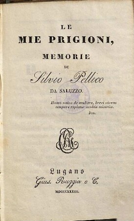 Le mie prigioni : memorie