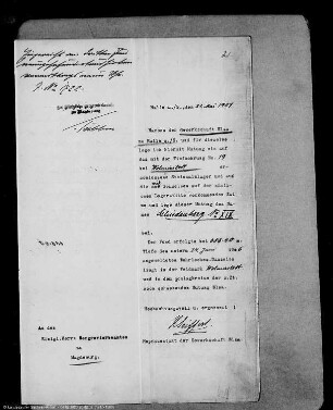 Berechtsame der Steinsalzmutung "Glindenberg XIX" bei Wolmirstedt
