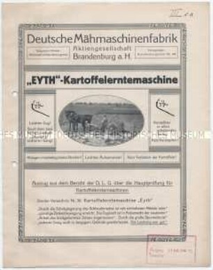 "Eyth"-Kartoffelerntemaschine