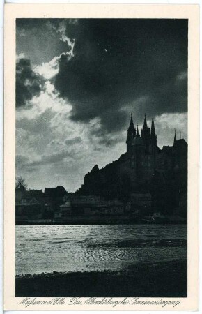Meißen. Albrechtsburg u. Dom - Sonnenuntergang