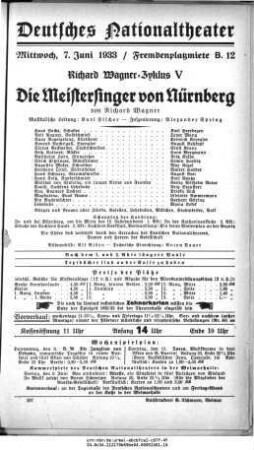 Die Meistersinger von Nürnberg