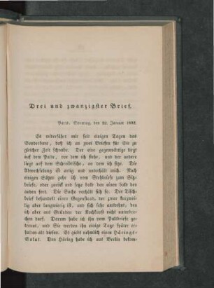 Drei und zwanzigster Brief