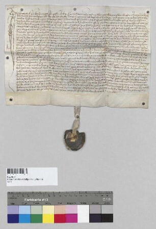 Michael Jäckl, Schwaiger zu Piflas, verschreibt an St. Nikola zu Landshut zu Abhaltung eines ewigen Jahrtags fünf Sch. La. Pfg. jährliche Gült aus seiner Wiese zu Piflas. S: Martin Unterholzer, Unterrichter zu Landshut