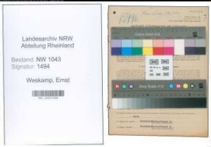 Entnazifizierung Ernst Weskamp , geb. 08.02.1904 (Angestellter)