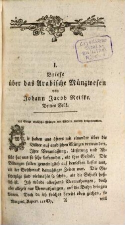 Repertorium für biblische und morgenländische Litteratur, 11. 1782