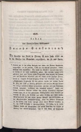 CLV. Leben des florentinischen Bildhauers Jacopo Sansovino.
