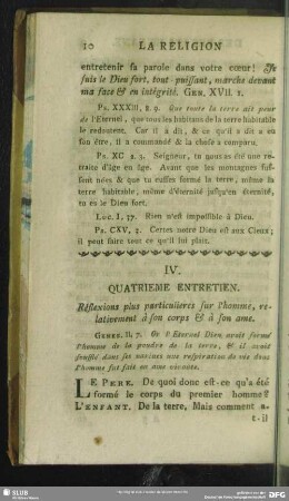 IV. Quatrieme Entretien