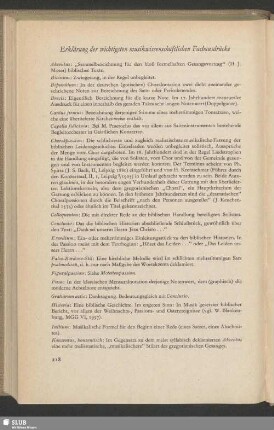 Erklärung der wichtigsten musikwissenschaftlichen Fachausdrücke