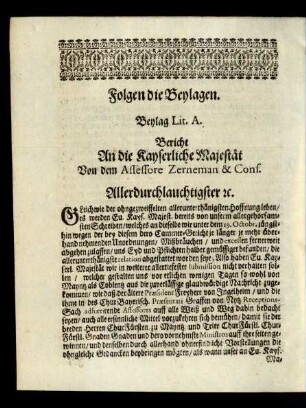 Folgen die Beylagen