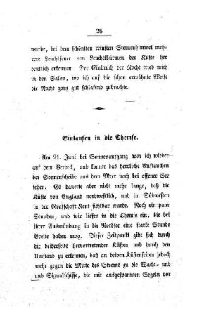 Einlaufen in die Themse
