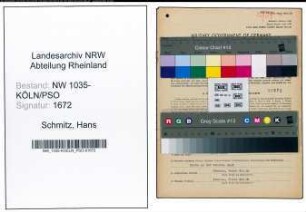 Entnazifizierung Hans Schmitz , geb. 05.08.1920 (Maschinist)