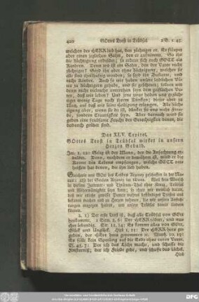 Das XLV. Capitel. Gottes Trost in Trübsal wirket in unsern Herzen Geduld.