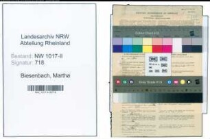 Entnazifizierung Martha Biesenbach , geb. 21.05.1895 (Posthalterin)