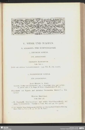 V. Wehr und Waffen