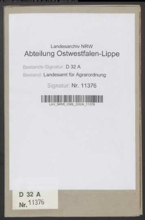 Scharmede, Krs. Büren. Separation