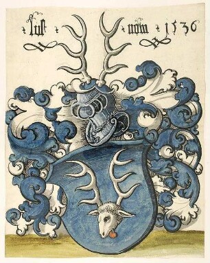 Adelswappen von Lustnau, von Wartenberg und von Lupfen, Stadtwappen von Cannstatt und Tuttlingen