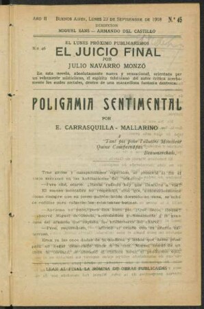 1918000245: Poligamia sentimental