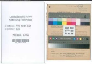 Entnazifizierung Erika Kroggel , geb. 18.09.1897 (Lehrerin)