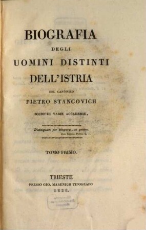 Biografia degli uomini distinti dell'Istria, 1
