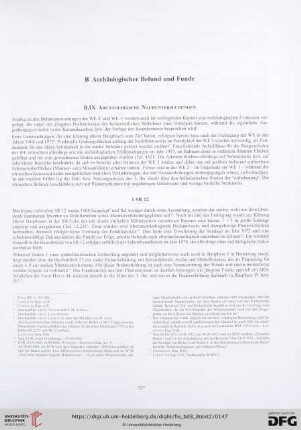 B. Archäologischer Befund und Funde