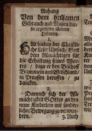 Von dem heilsamen Gebrauch und Nutzen dieser erzehleten schönen Historien