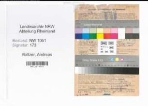 Entnazifizierung Andreas Baltzer , geb. 20.06.1905 (Finanzbeamter)