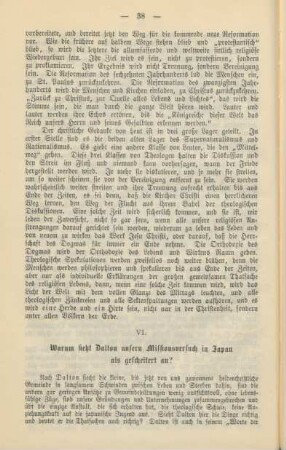 VI. Warum sieht Dalton unseren Missionsversuch in Japan als gescheitert an?