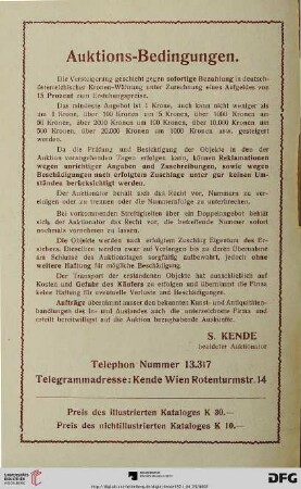 Auktions-Bedingungen