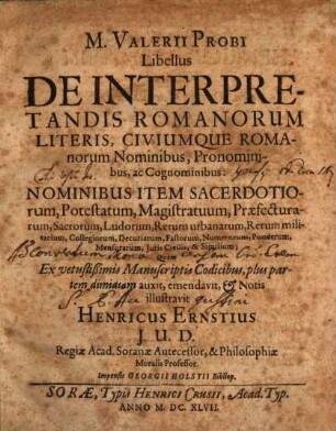 Libellus de interpretandis Romanorum literis