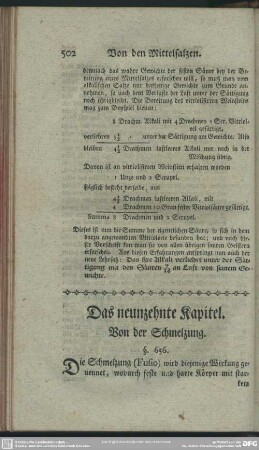 Das neunzehnte Kapitel. Von der Schmelzung