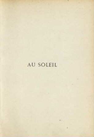 Au soleil