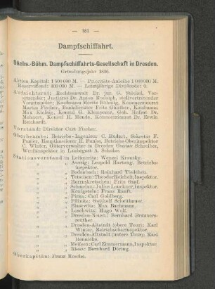 Sächs.-Böhm. Dampfschiffahrts-Gesellschaft in Dresden.