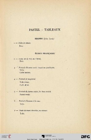 Pastel - Tableaux (Nr. 1-10)
