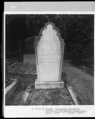 Grabstein von Elisabeth Löwenstein (gestorben 1928.05.19)