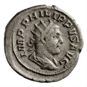 Münze, Antoninian, 247 - 249 n. Chr.