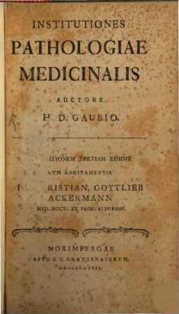 Institutiones Pathologiae Medicinalis