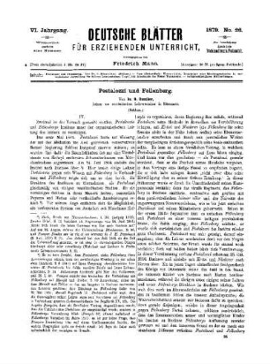 Pestalozzi und Fellenberg : (Schluß)