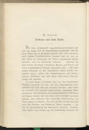 IX. Capitel. Irrthum und kein Ende.