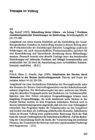 293-300, Therapie im Vollzug