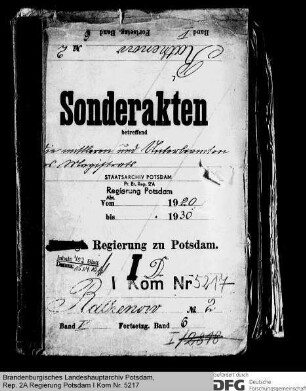 Anstellung der mittleren und unteren Beamten des Magistrats in Rathenow