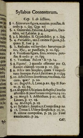 Syllabus Contentorum.