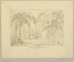 Die Einsiedelei (Eremitage) im Landschaftsgarten in Machern, östlich von Leipzig