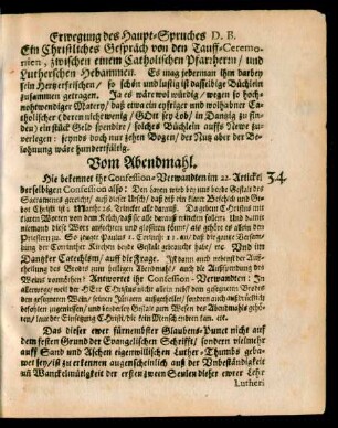 Vom Abendmahl.