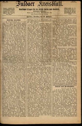 Ausgabe vom Dienstag, den 27. Februar 1883.