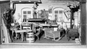 Modell einer Tischlerwerkstatt