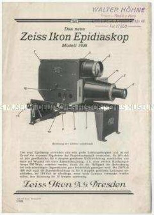 Epidiaskop Modell 1928