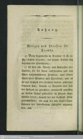 Notizen und Adressen für Fremde