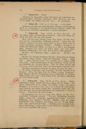 Einzelne (chronologisch) [8° Cod. Ms. philol. 107s - 8° Cod. Ms. philol. 167i]